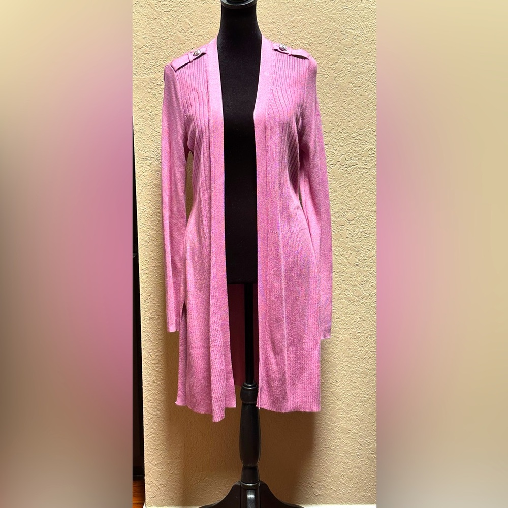 Black House Black Market Pink Women's Sweater Cardigan